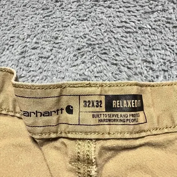 Carhartt Pants Mens 32 x32 Tan Relaxed Rugged Flex Canvas Work - Picture 6 of 12